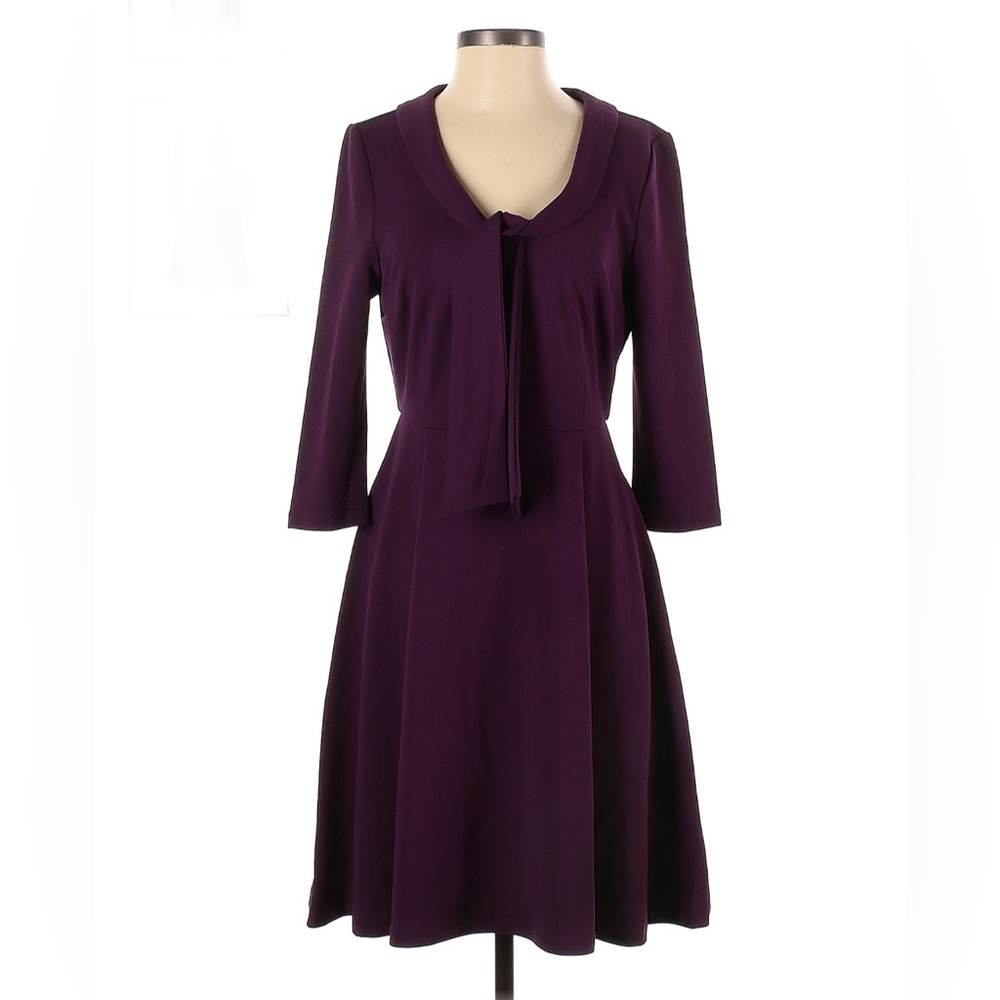 Alexia Admor Purple Bow & Tie Front Cocktail Dress Size Small